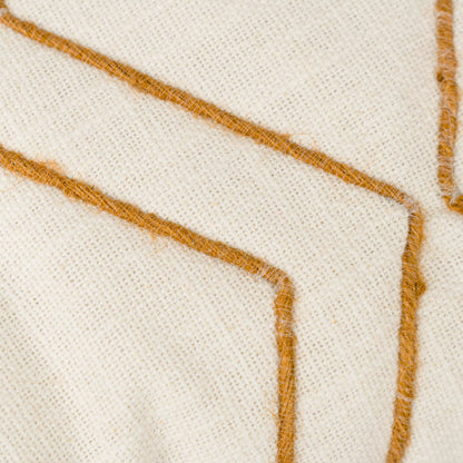 Almofada quadrada Zig em algodão liso, 45x45 cm - capa + enchimento