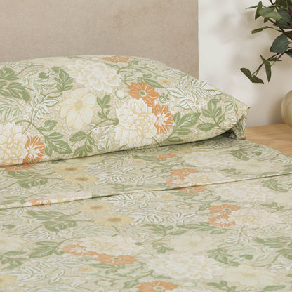 Conjunto de lençóis de flanela verde Clementine