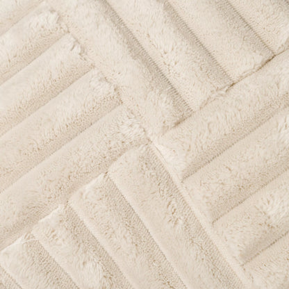 Almofada quadrada de veludo cotelê, textura cruzada lisa, 45x45 cm - capa + enchimento