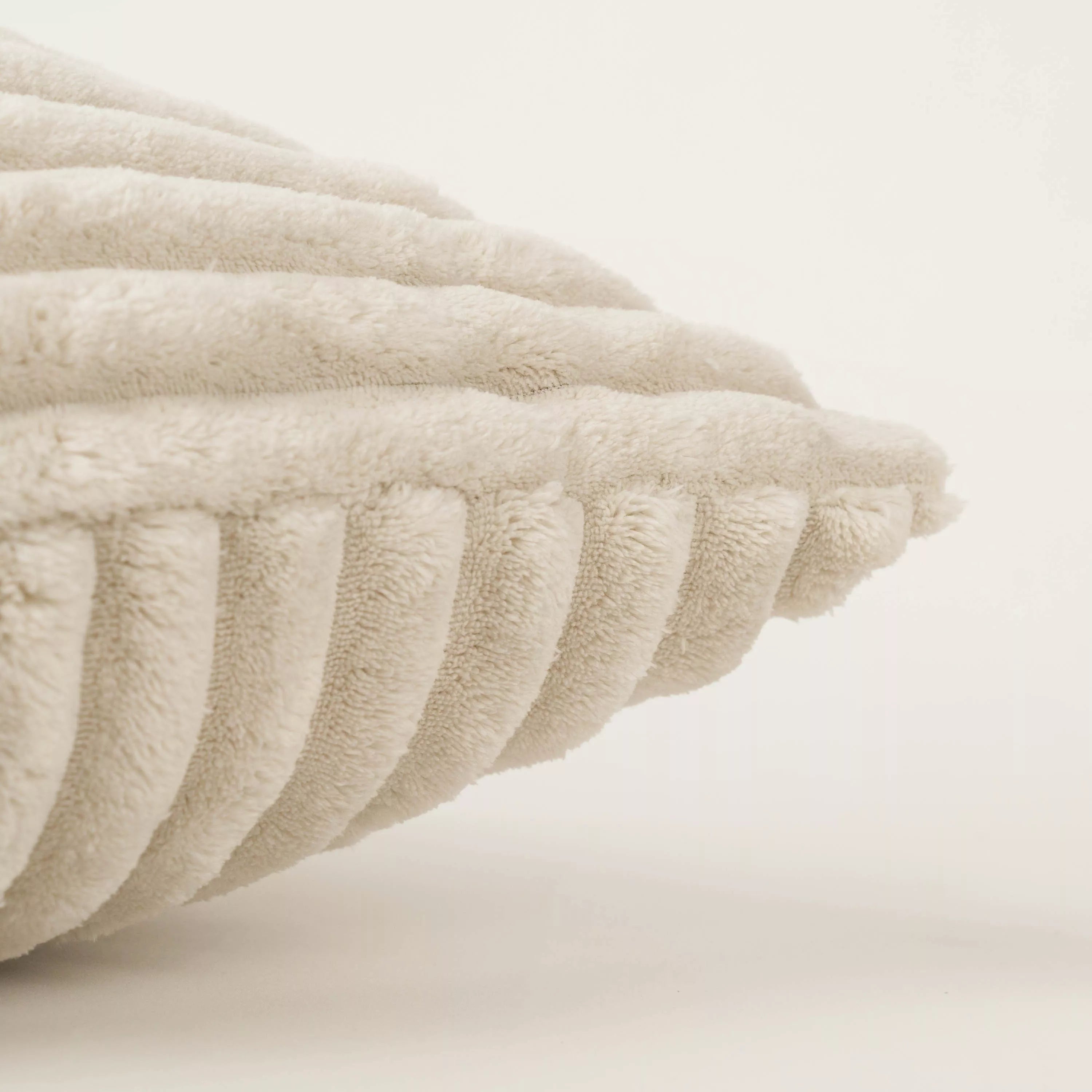 Almofada quadrada de veludo cotelê, textura cruzada lisa, 45x45 cm - capa + enchimento