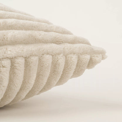 Almofada quadrada de veludo cotelê, textura cruzada lisa, 45x45 cm - capa + enchimento