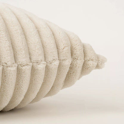 Almofada quadrada de veludo cotelê com listras lisas, 45x45 cm - capa + enchimento