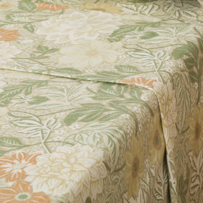 Conjunto de lençóis de flanela verde Clementine