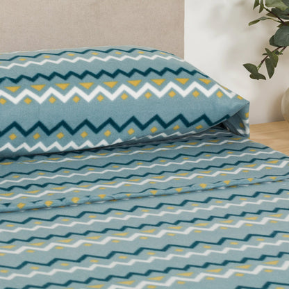 Conjunto de lençóis térmicos Beraun Aqua Blue