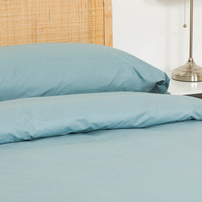 Capa de edredom lisa de algodão