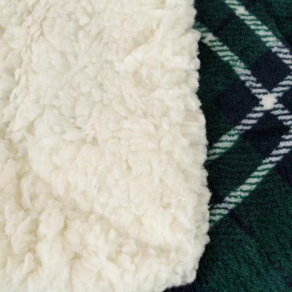 Manta Sherpa xadrez Ruz azul marinho