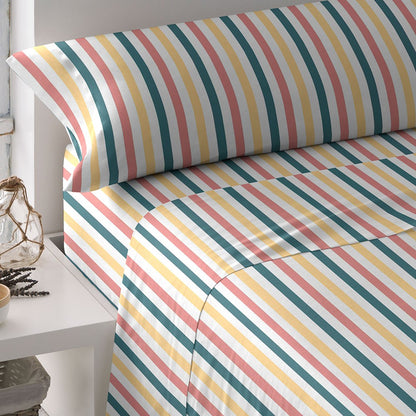 Jogo de lençóis listrados Laia