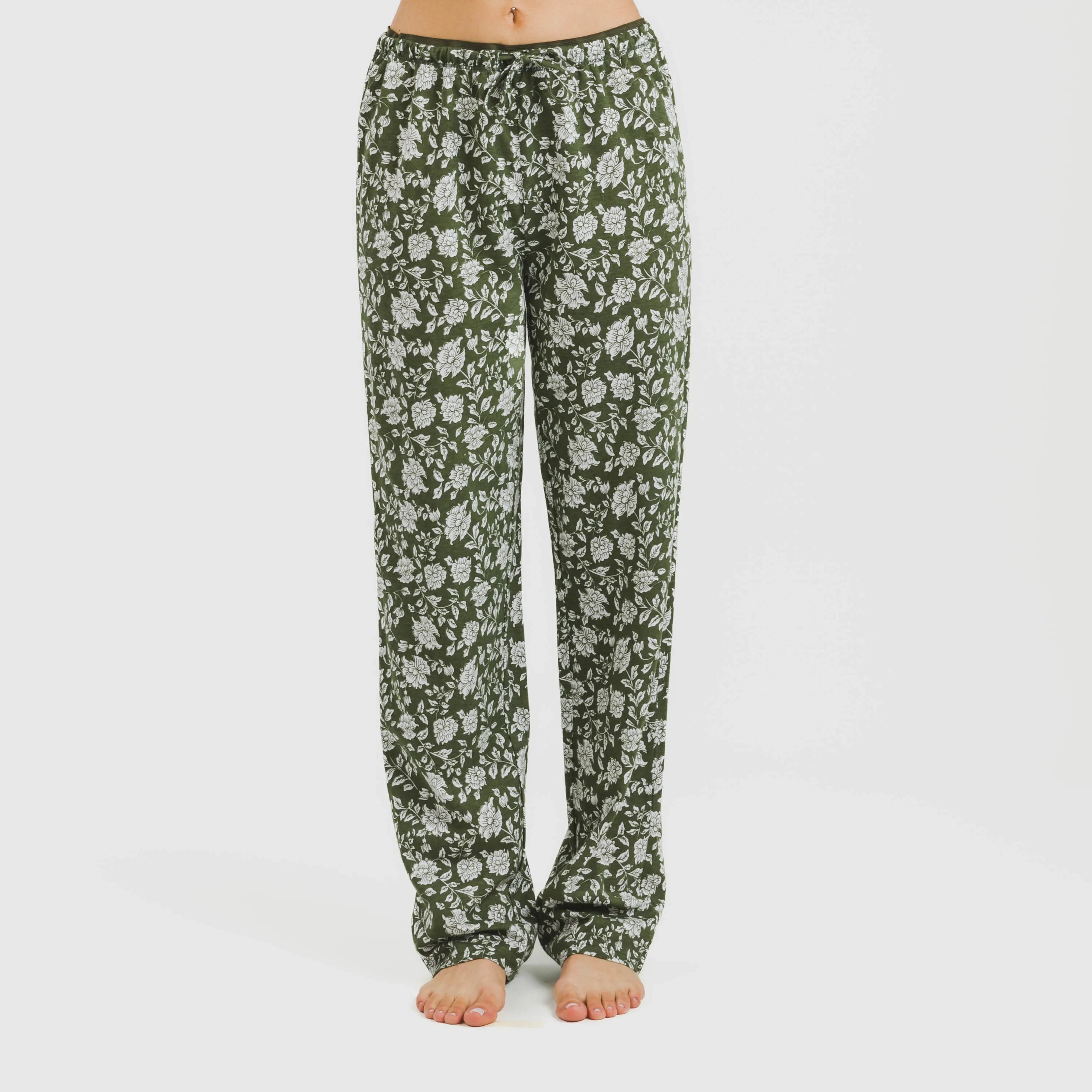 pijama comprido de algodão verde moçárabe