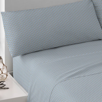 Jogo de lençóis de algodão índigo vibrante