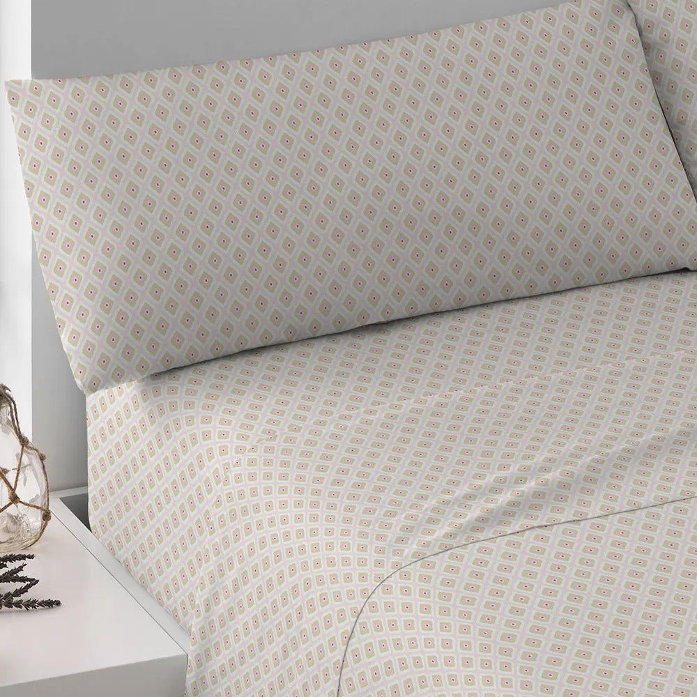 Conjunto de lençóis de algodão Brunette malva