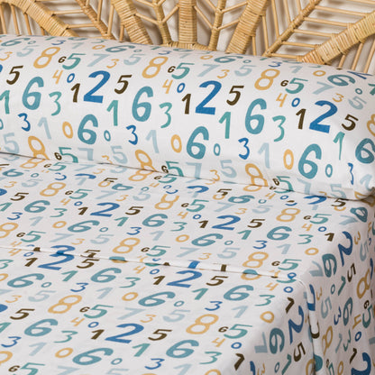 Conjunto de lençóis de flanela com números