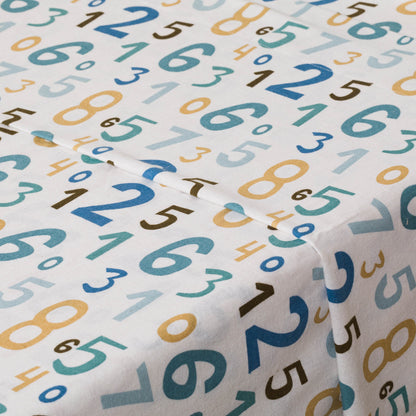 Conjunto de lençóis de flanela com números