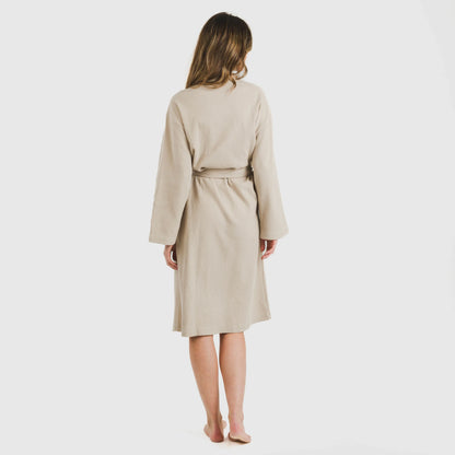 roupão liso com estampa de waffle