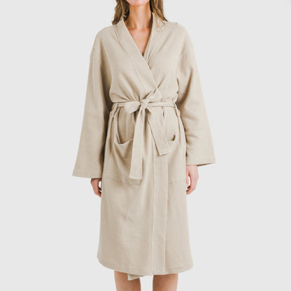 roupão liso com estampa de waffle