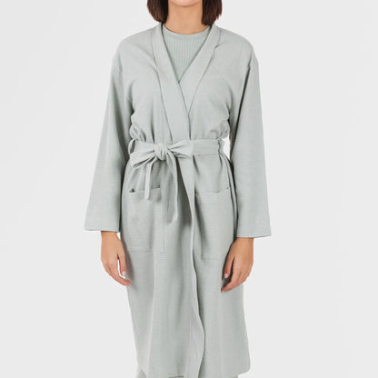 roupão liso com estampa de waffle