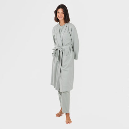 roupão liso com estampa de waffle