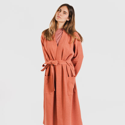 roupão liso com estampa de waffle