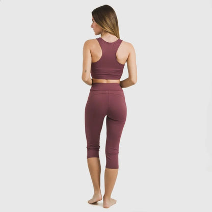 Calça legging midi esportiva técnica Liso