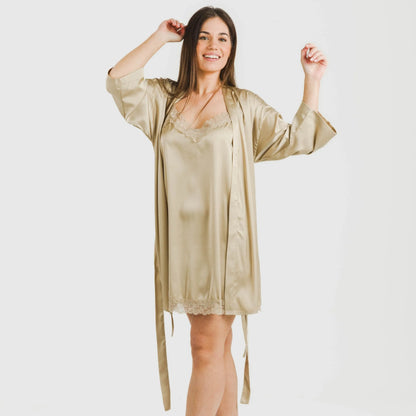 Robe curto feminino de cetim, liso, sexta-feira
