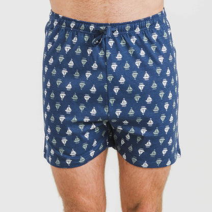 Pijama curto masculino Hawat em algodão, verde acinzentado