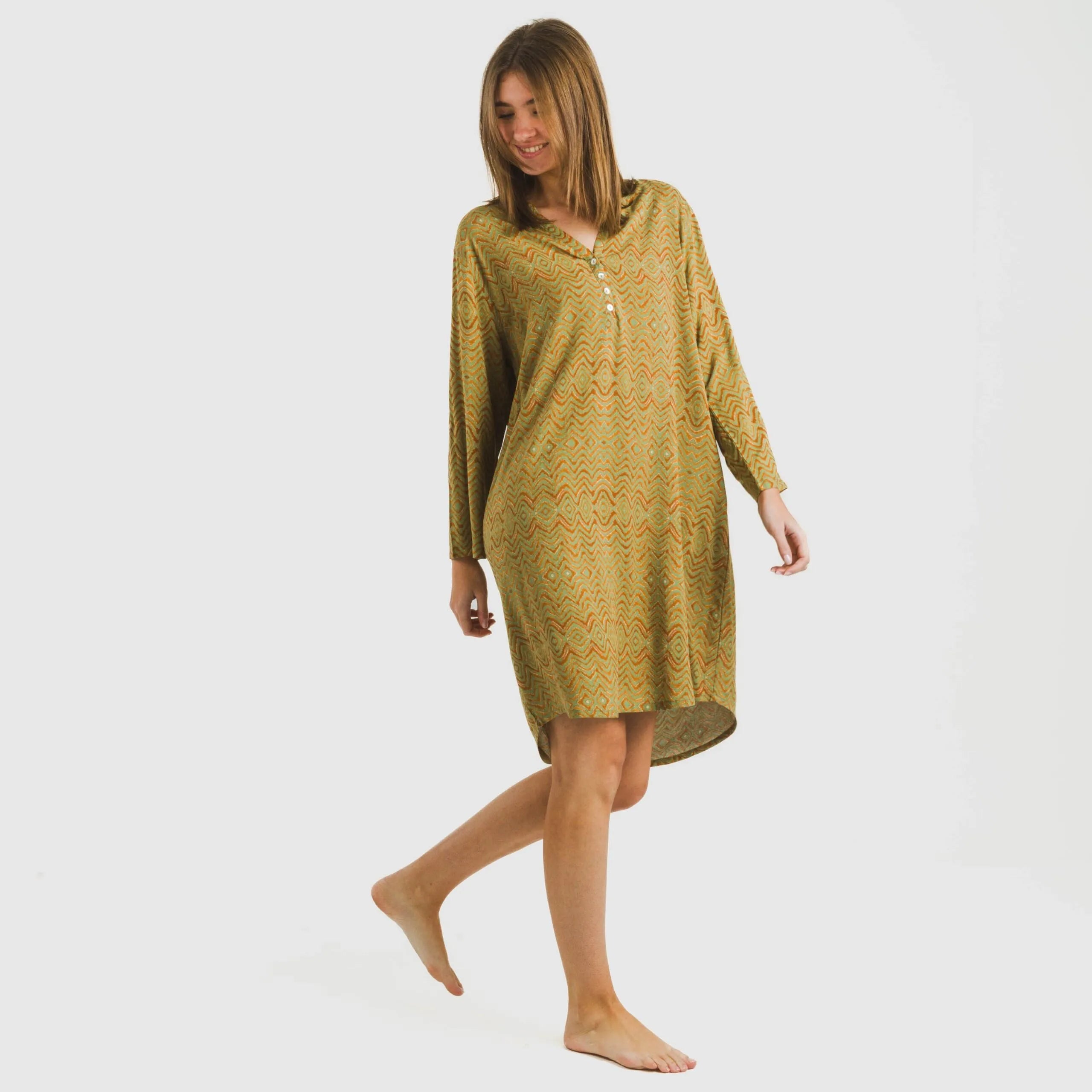 Camisola de caça Silda em viscose verde