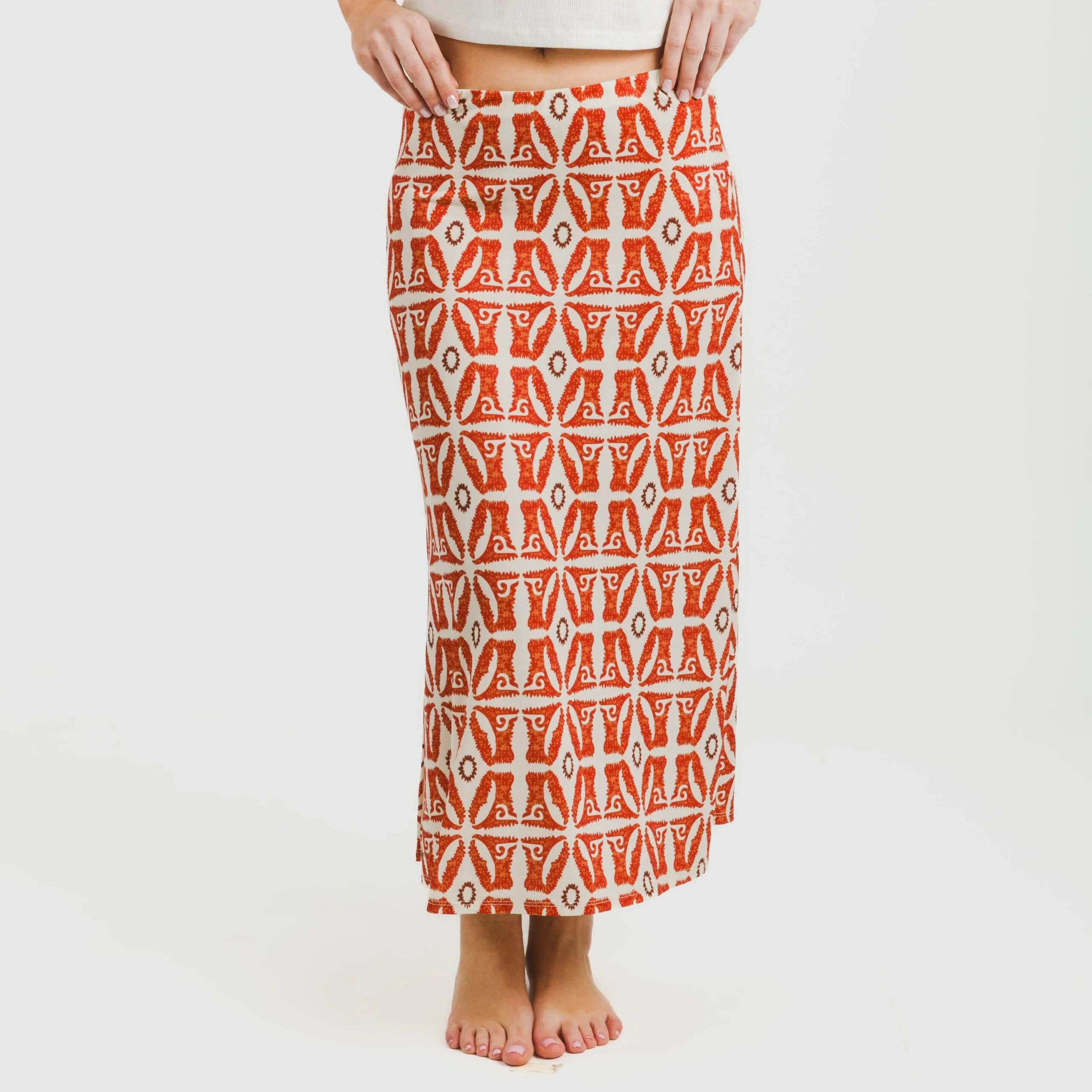 Falda midi soft Catania teja