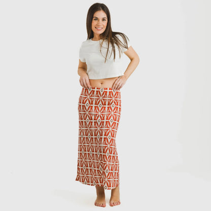 Falda midi soft Catania teja