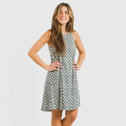 Vestido curto Narciso em crepe índigo com alças