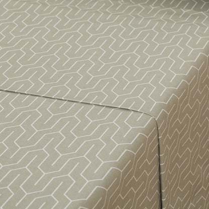 Jogo de lençóis de algodão percal verde Yolanda