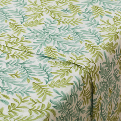 Conjunto de lençóis Zafra em percal de algodão verde