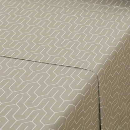 Jogo de lençóis de algodão percal Yolanda verde