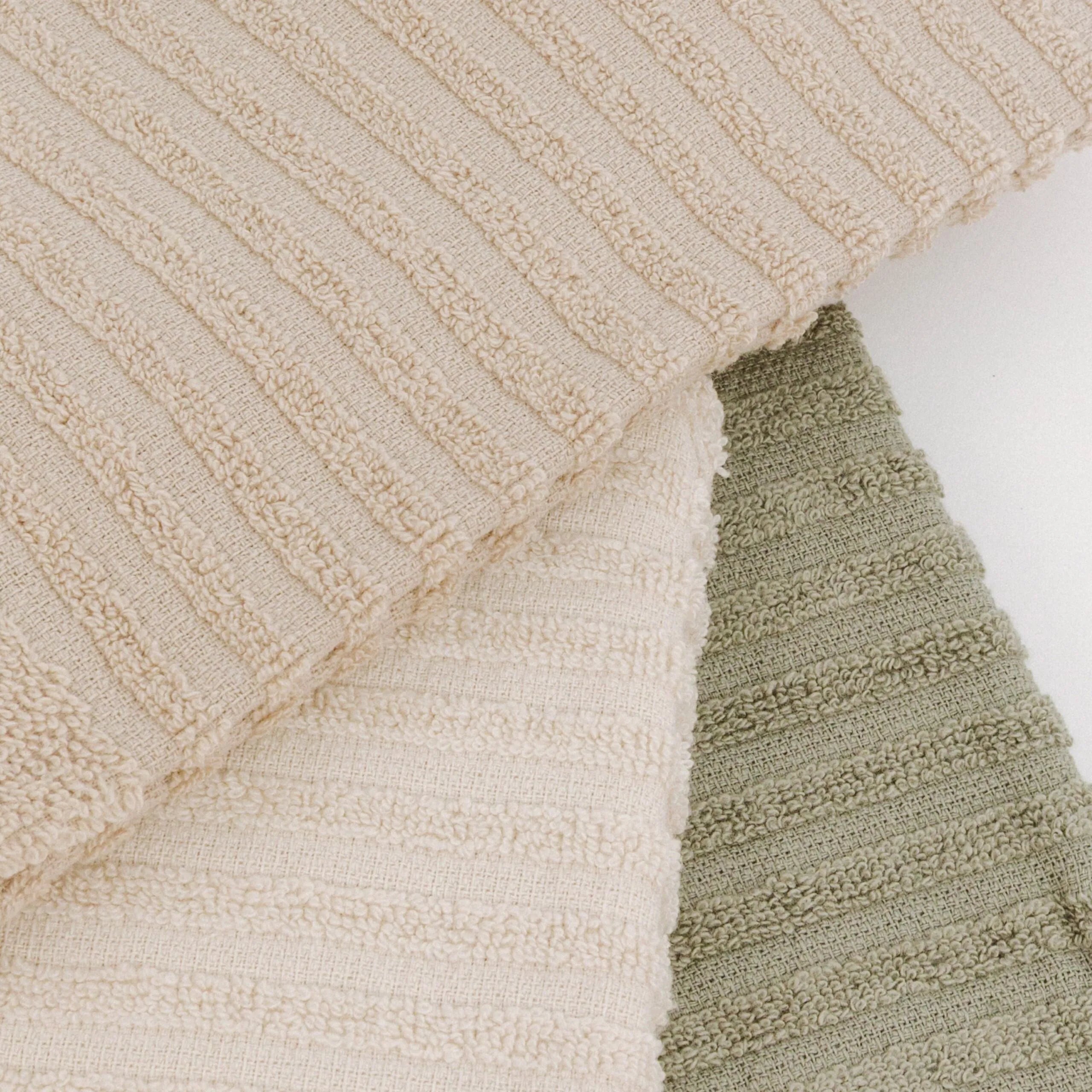 Conjunto de 3 panos de prato lisos de algodão