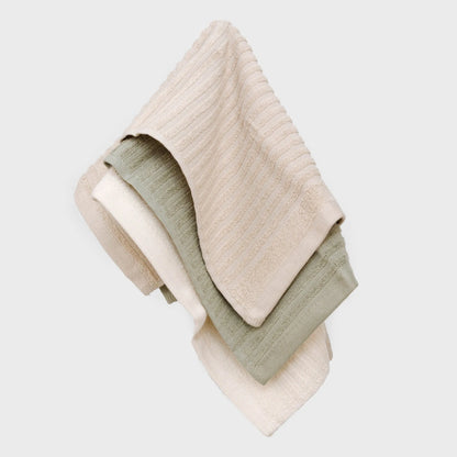 Conjunto de 3 panos de prato lisos de algodão