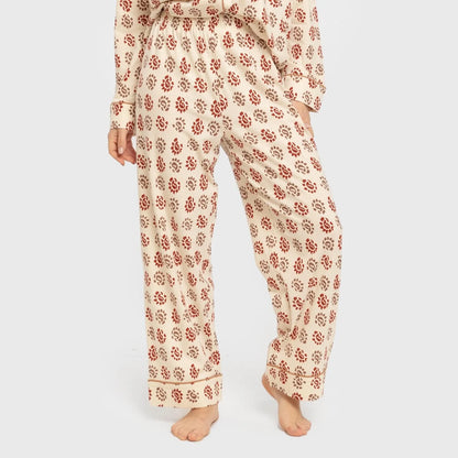 Pijama feminino Brianda estilo camisa comprida de algodão