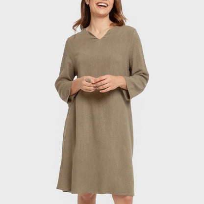 Camisola lisa de linho para mulheres