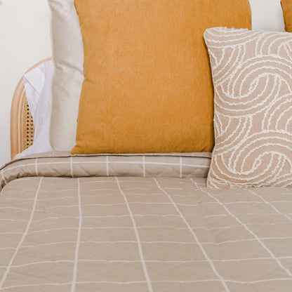 Colcha xadrez de areia Uceda