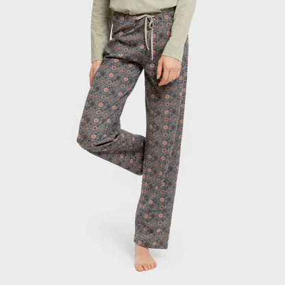 Pijama comprido Gabi de algodão verde claro