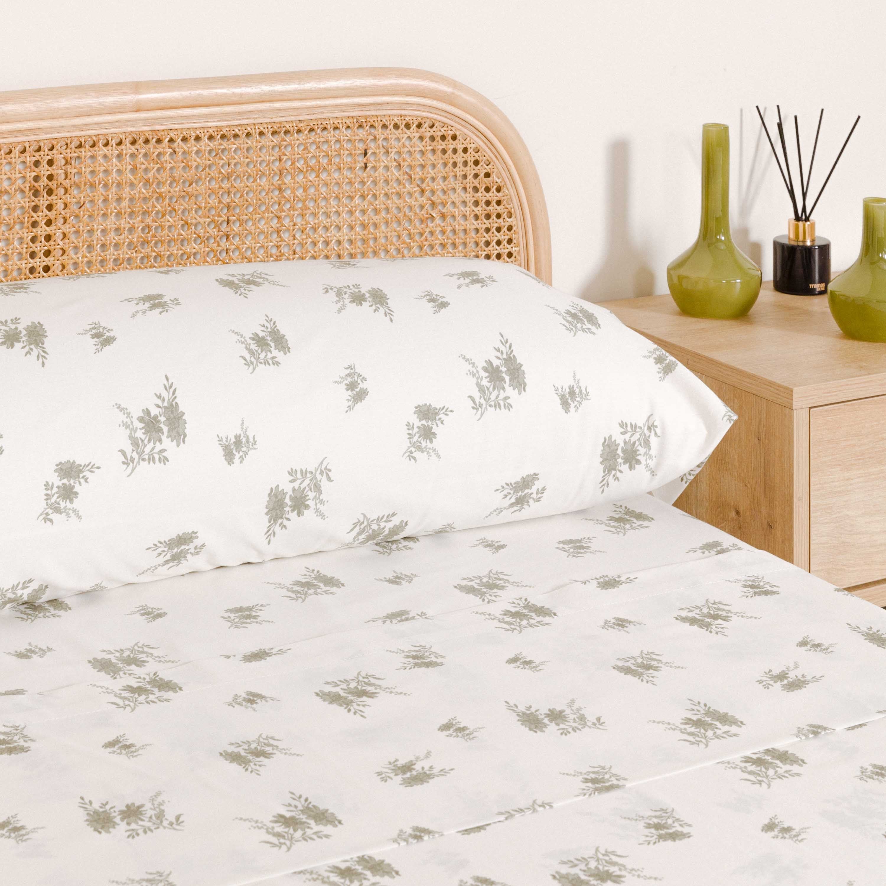 Conjunto de lençóis Petri Dry em algodão percal verde