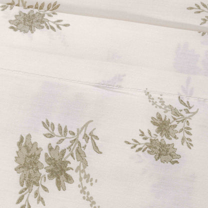 Conjunto de lençóis Petri Dry em algodão percal verde