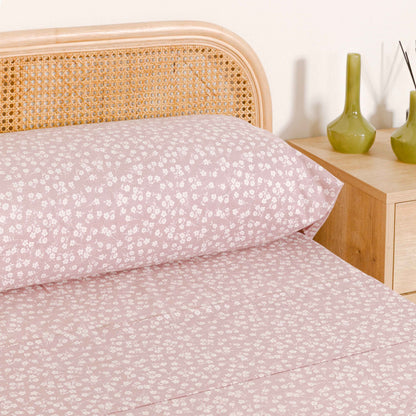 Conjunto de lençóis de percal de algodão lilás Oniris