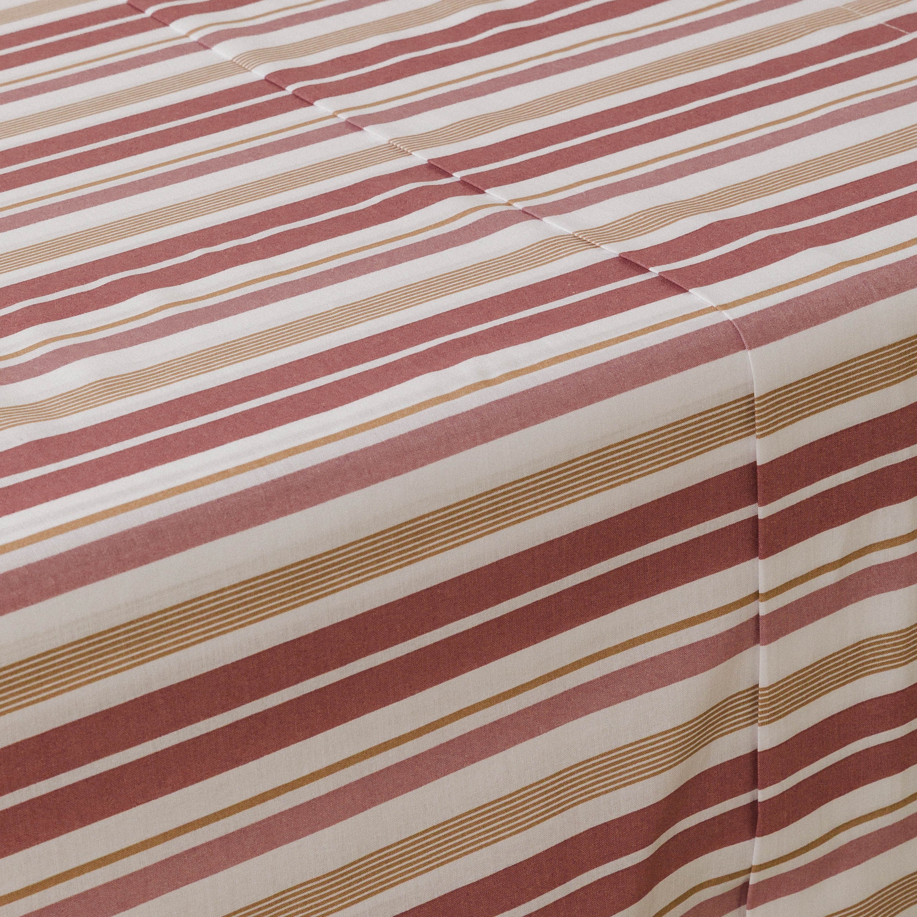 Jogo de lençóis de algodão percal, listras Calendula Marsala