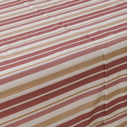 Jogo de lençóis de algodão percal, listras Calendula Marsala