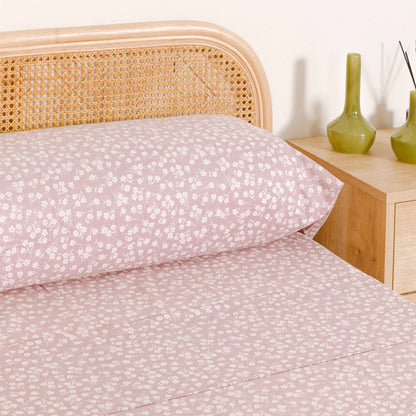 Conjunto de lençóis de percal de algodão lilás Oniris