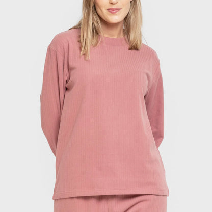 Pijama Raya Ancha Marsala com nervuras