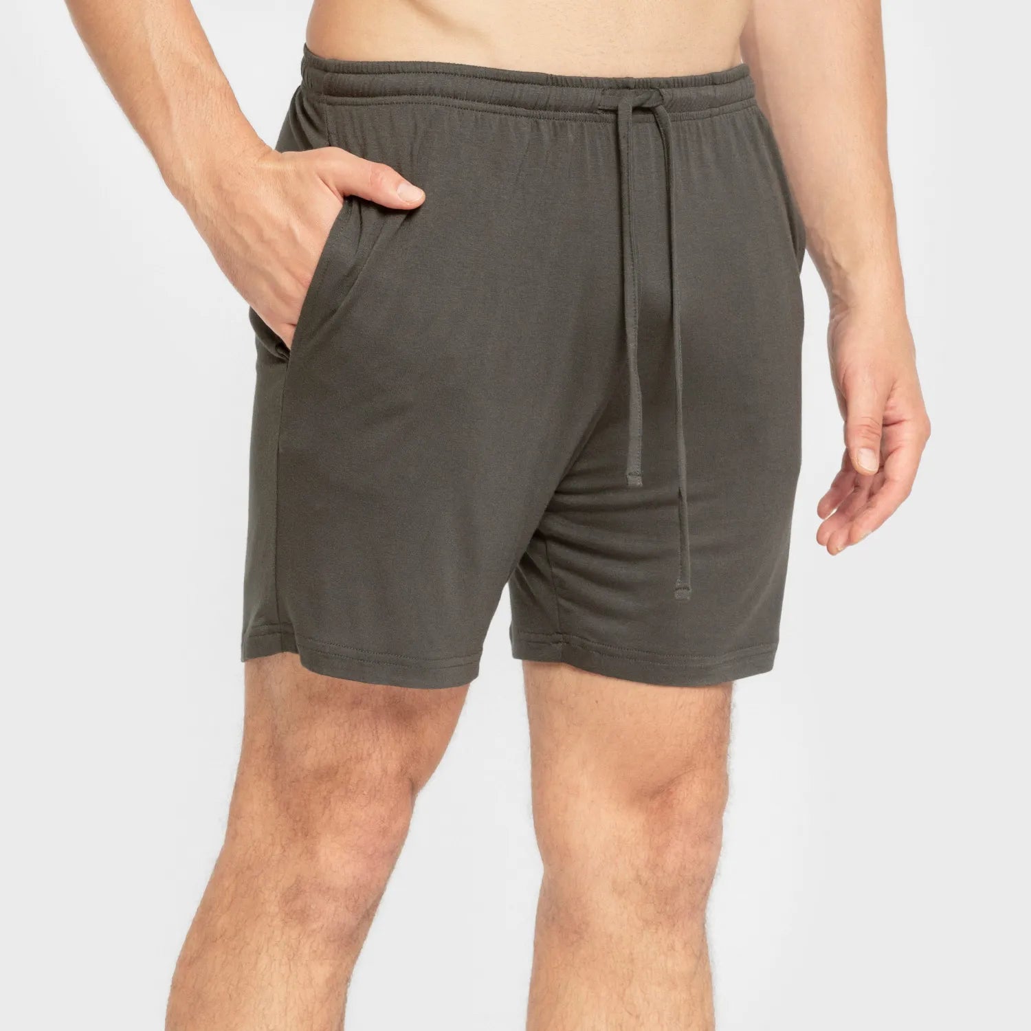 Pijama curto masculino em viscose verde-escuro