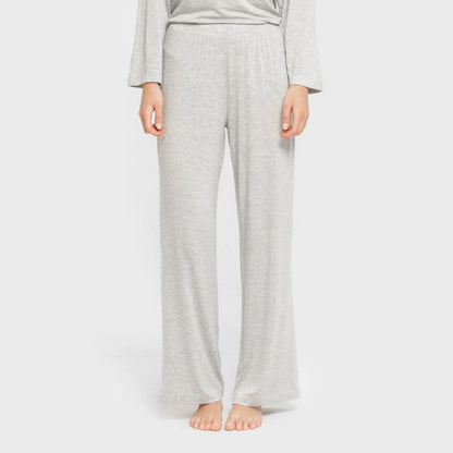 Pijama feminino longo liso de viscose