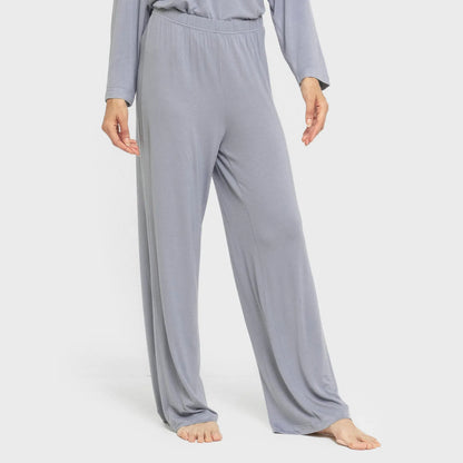 Pijama feminino longo liso de viscose