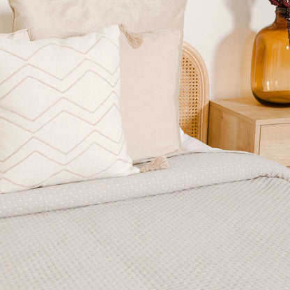 Tecido de malha jacquard para colcha dupla