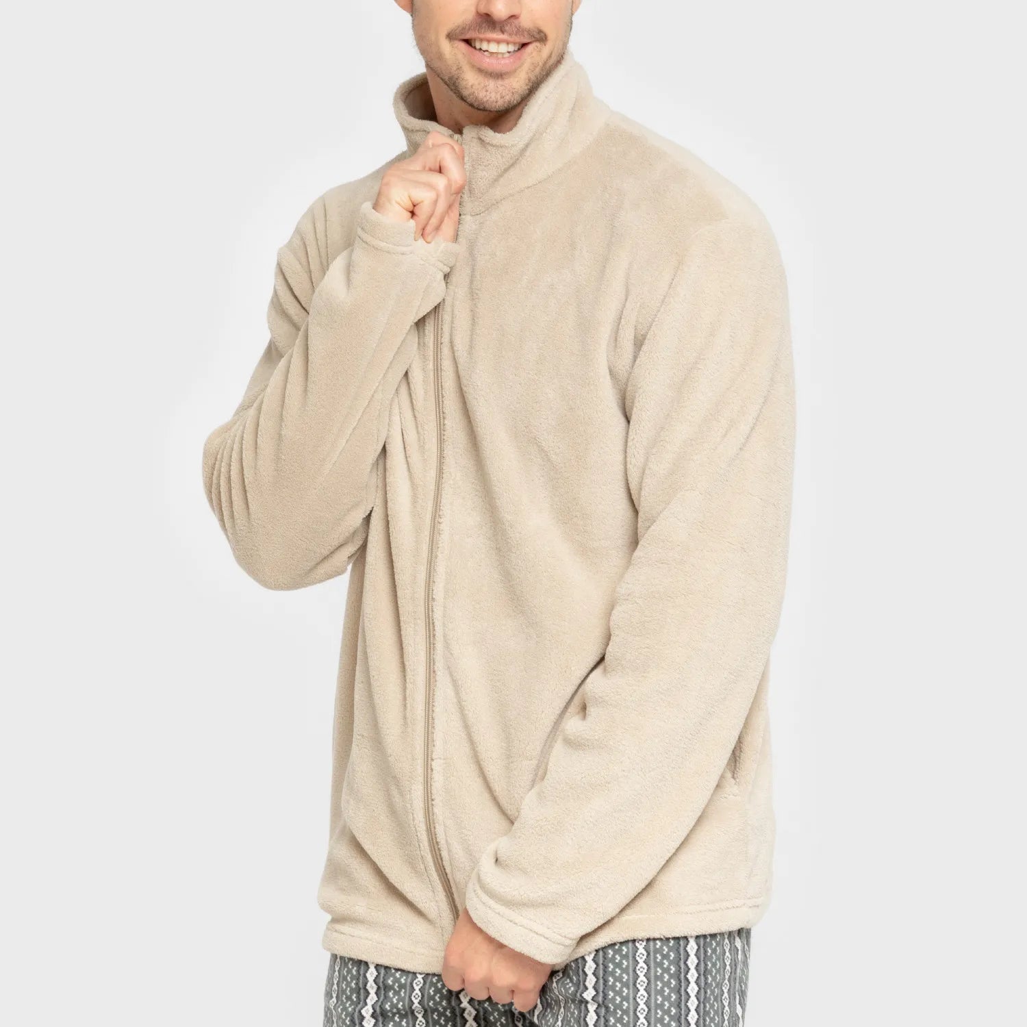 Moletom masculino liso coral