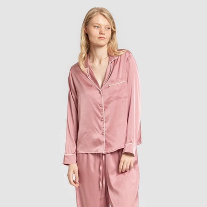 Pijama longo de cetim feminino sexta-feira